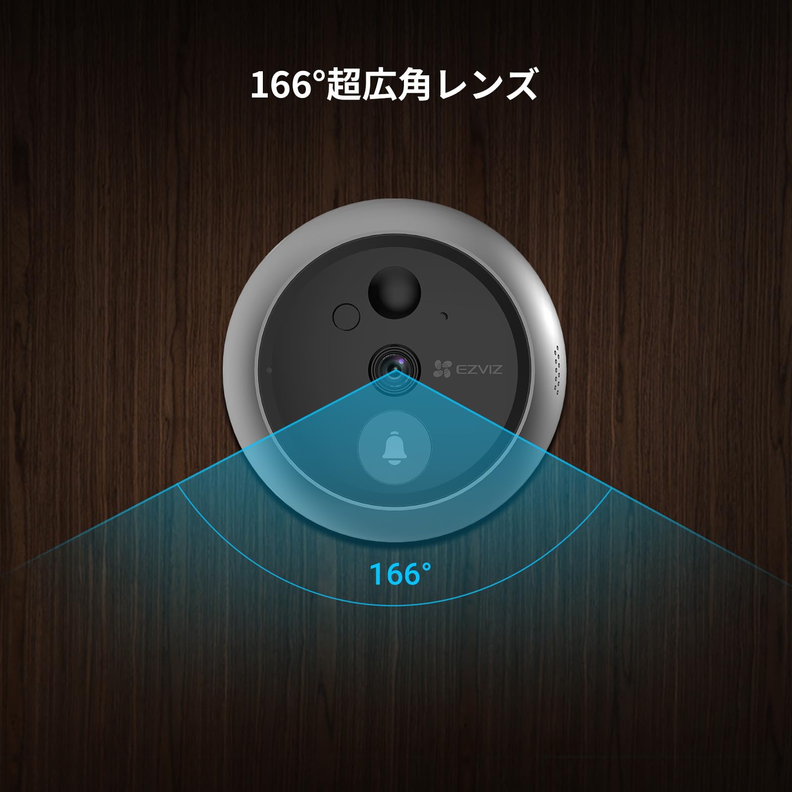 EZVIZ CP4　ドアスコープ監視カメラ　4.3インチタッチスクリーン Amazon.co.jp: EZVIZ Wireless Smart Peephole ドアベルカメラ, 4.3